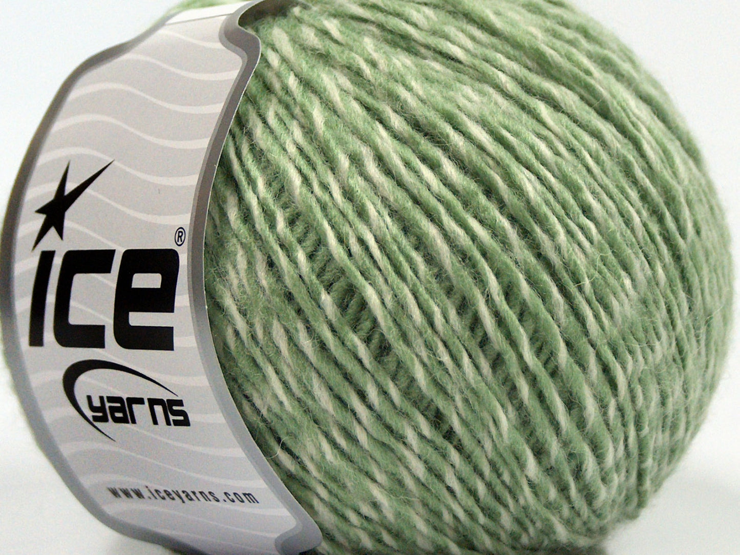 Lot of 8 Skeins Ice Yarns SALE WINTER (14% Wool) Yarn Cream Light Green