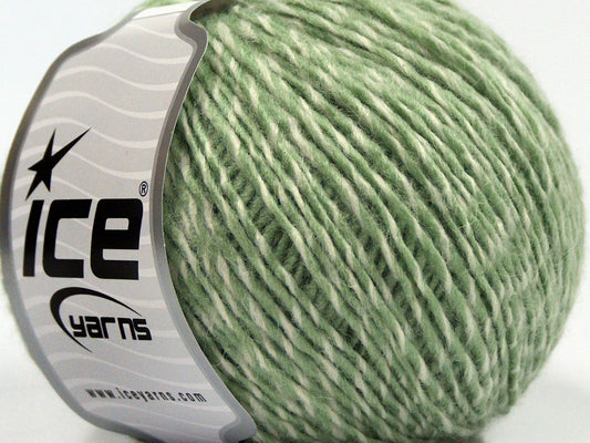 Lot of 8 Skeins Ice Yarns SALE WINTER (14% Wool) Yarn Cream Light Green
