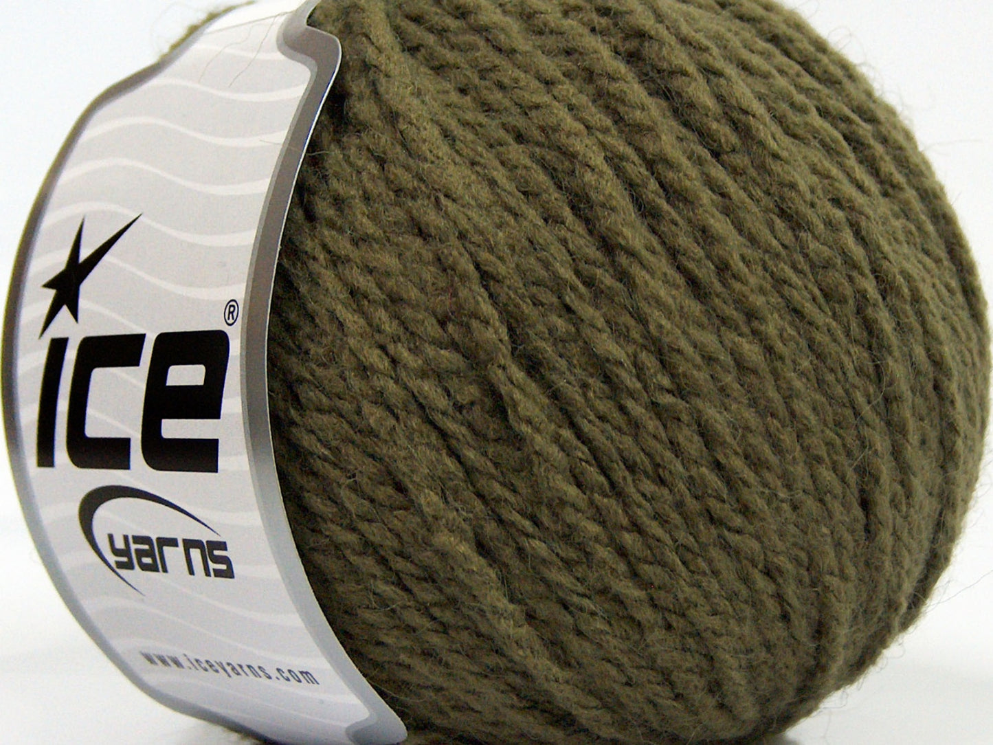 Lot of 8 Skeins Ice Yarns MACARON (3% Elastan) Hand Knitting Yarn Khaki