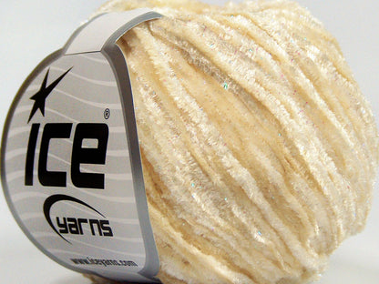Lot of 8 Skeins Ice Yarns SALE CHENILLE Hand Knitting Yarn Cream