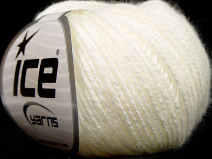 Lot of 8 Skeins Ice Yarns SALE PLAIN Hand Knitting Yarn Ecru