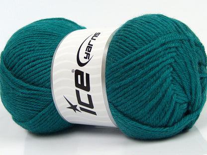 Lot of 3 x 100gr Skeins Ice Yarns SUPERWASH MERINO WOOL Yarn Emerald Green