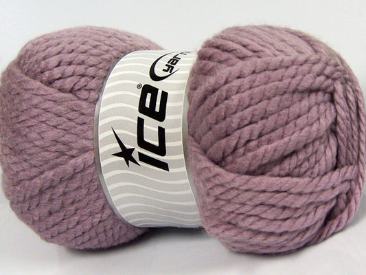 250 gr ICE YARNS ALPINE XL (45% Wool) Hand Knitting Yarn Light Lilac