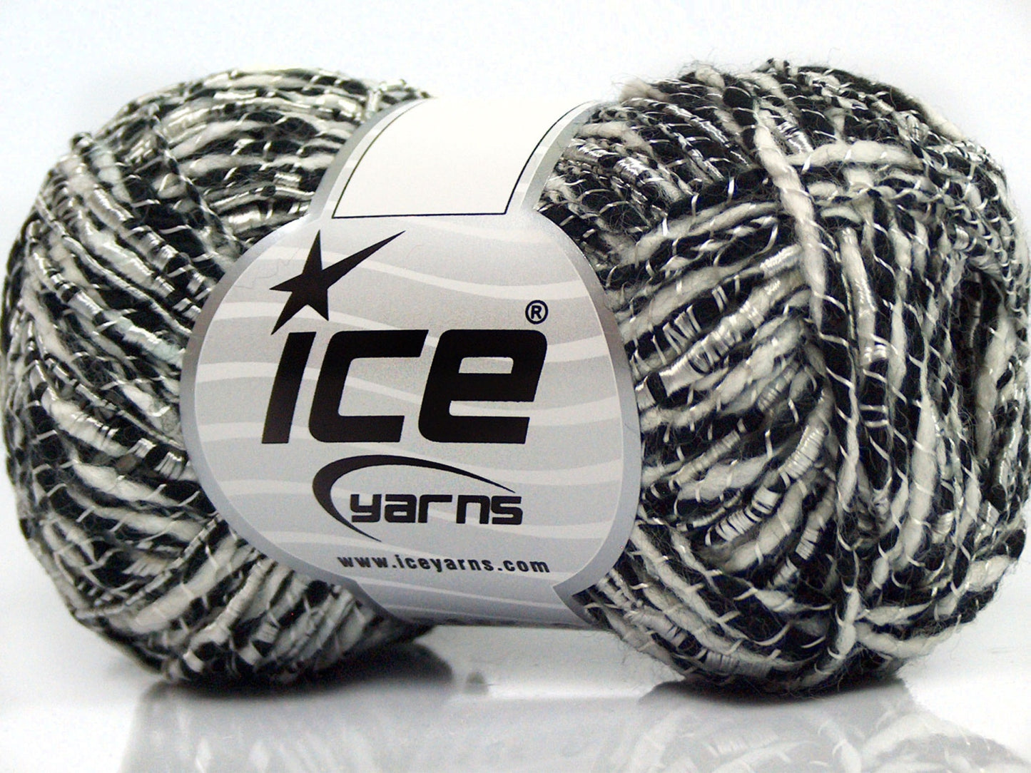 Lot of 8 Skeins Ice Yarns SALE SUMMER (20% Viscose) Yarn Black White