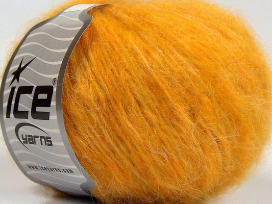 Lot of 8 Skeins Ice Yarns FLEECY WOOL (22% Wool) Hand Knitting Yarn Light Gold