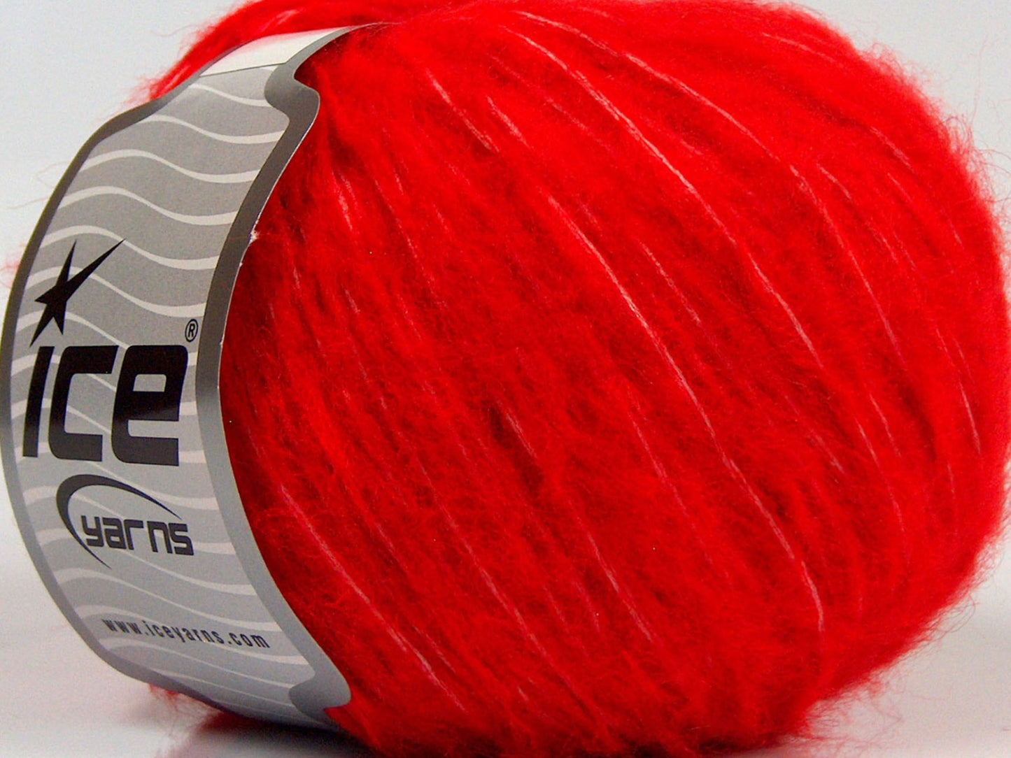 Lot of 8 Skeins Ice Yarns FLEECY WOOL (22% Wool) Hand Knitting Yarn Bright Red