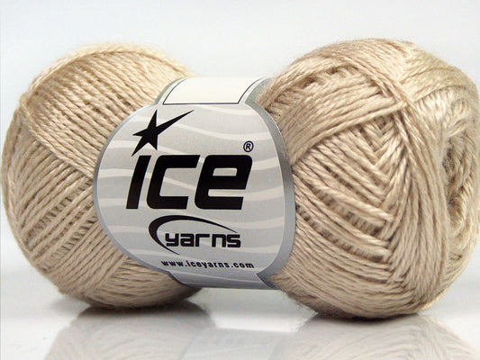 Lot of 8 Skeins Ice Yarns SALE PLAIN Hand Knitting Yarn Light Camel