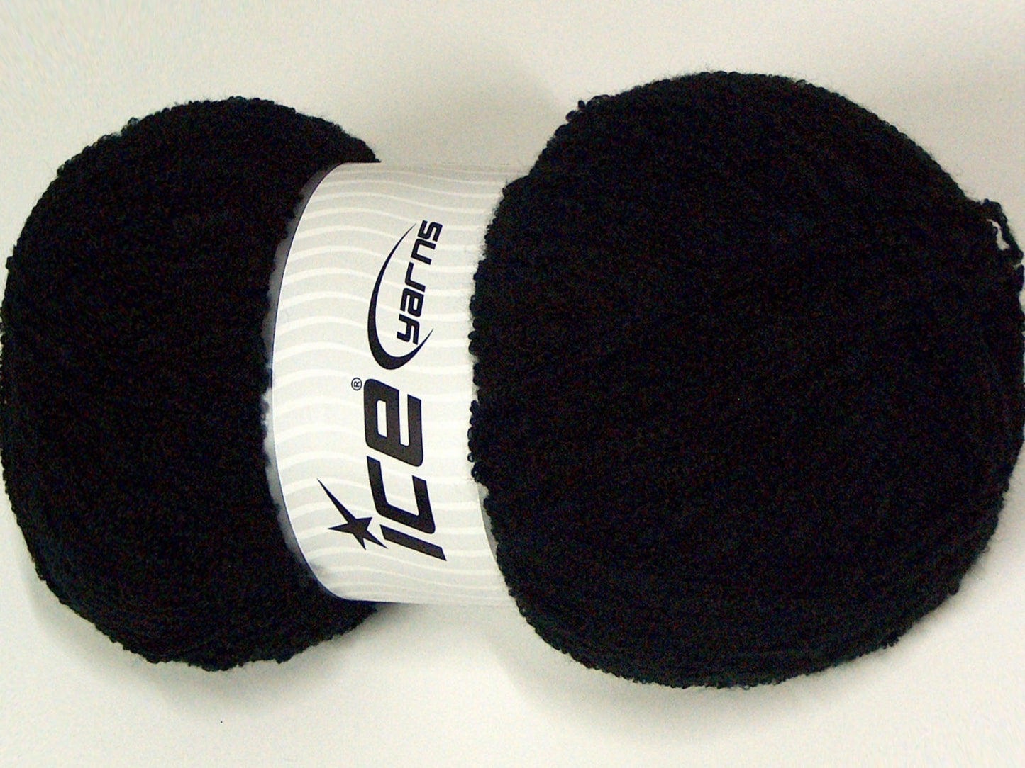 330 gr ICE YARNS Huge Boucle SALE WINTER (20% Wool) Hand Knitting Yarn Black