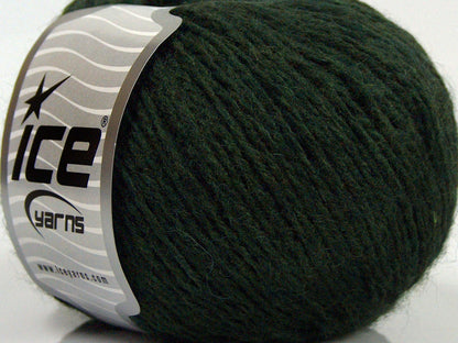 Lot of 8 Skeins Ice Yarns SALE WINTER (40% Wool) Hand Knitting Yarn Dark Khaki