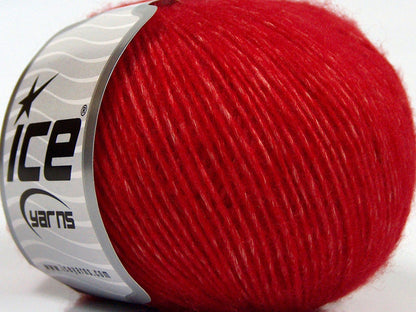 Lot of 8 Skeins Ice Yarns LEONARDO (66% Merino Wool 34% Organic Cotton) Yarn Red