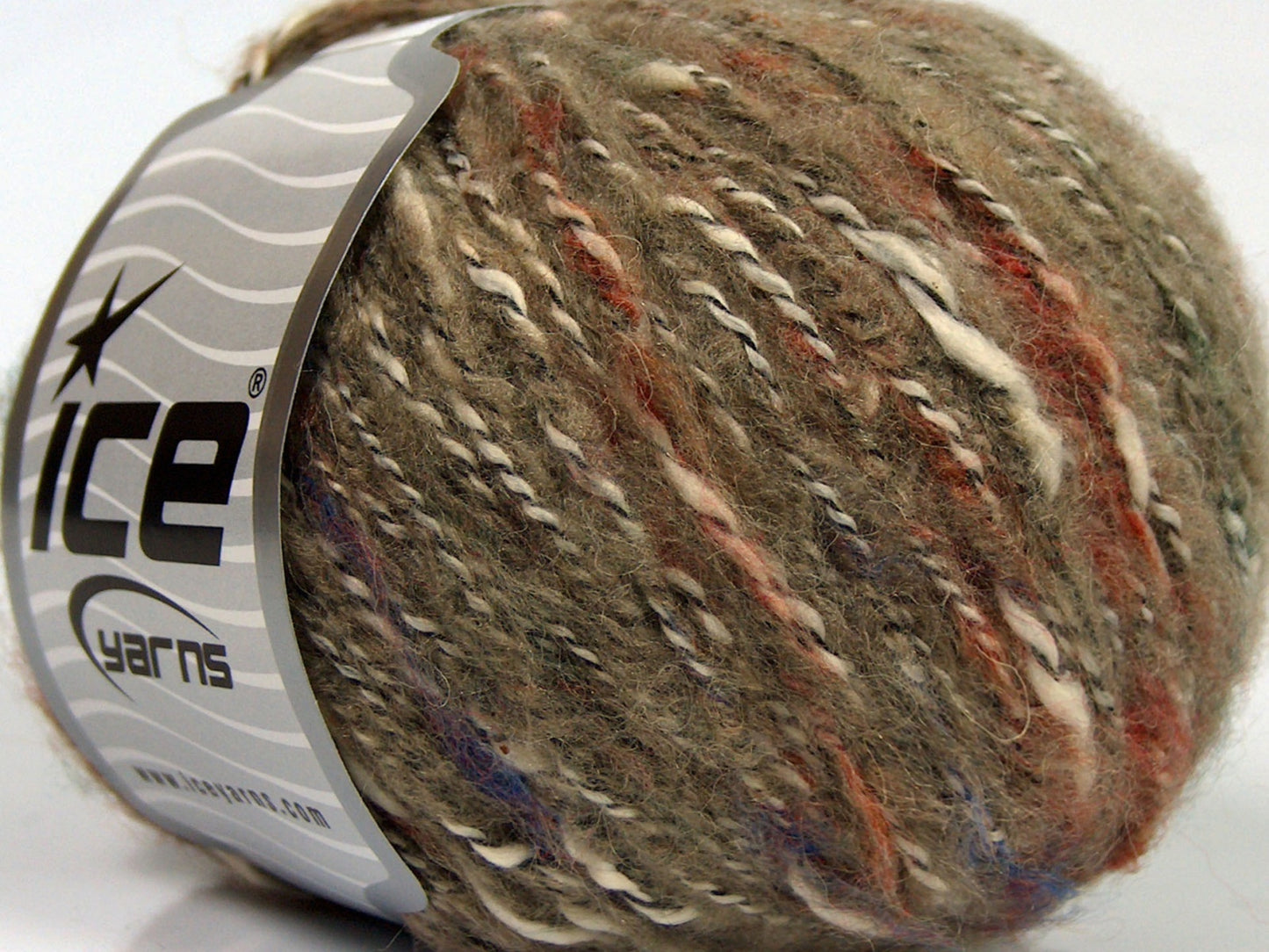 Lot of 8 Skeins Ice Yarns SALE WINTER (25% Wool 25% Cotton) Yarn Brown Shades Cream Copper