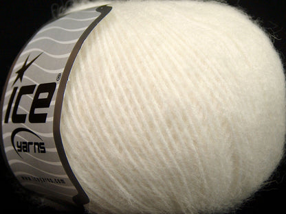 Lot of 8 Skeins Ice Yarns SALE LUXURY-PREMIUM (15% Alpaca 15% Wool) Yarn Ecru