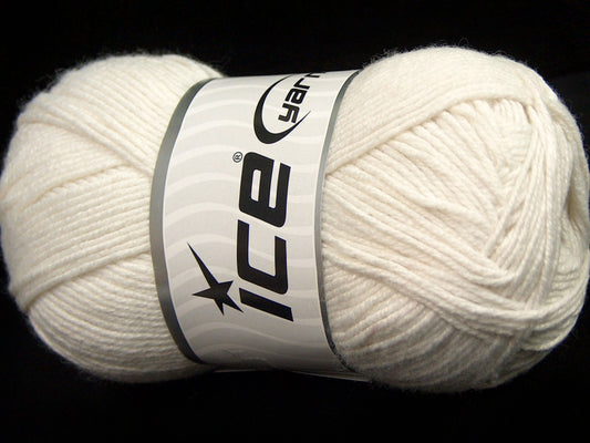 Lot of 4 x 100gr Skeins Ice Yarns BAMBOO BABY (60% Bamboo) Yarn Ecru