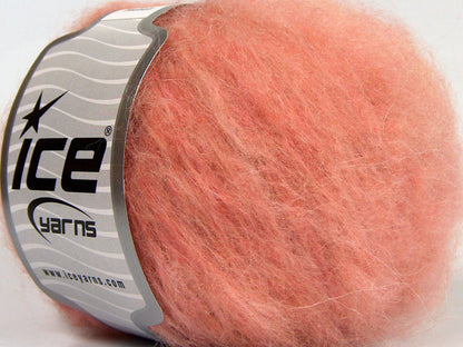 Lot of 8 Skeins Ice Yarns KAN MOHAIR (20% Mohair 25% Wool) Yarn Powder Pink