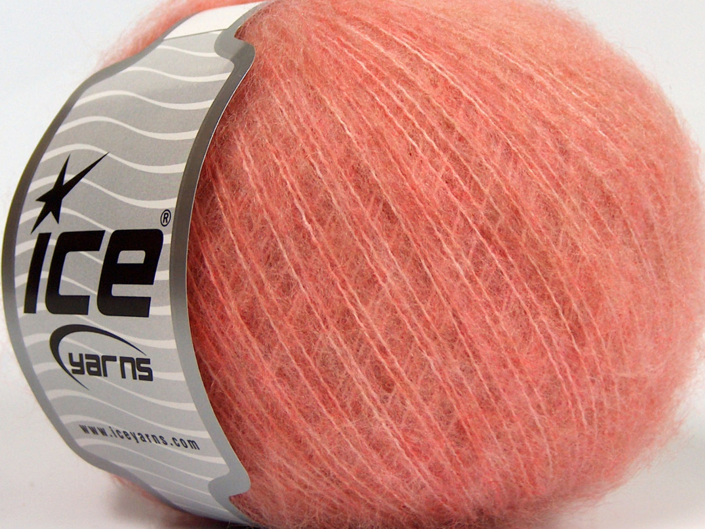 Lot of 8 Skeins Ice Yarns FLUFFY WOOL SUPERFINE (20% Wool 3% Elastan) Yarn Light Pink