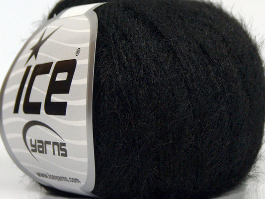 Lot of 8 Skeins Ice Yarns TECHNO FINE Hand Knitting Yarn Black