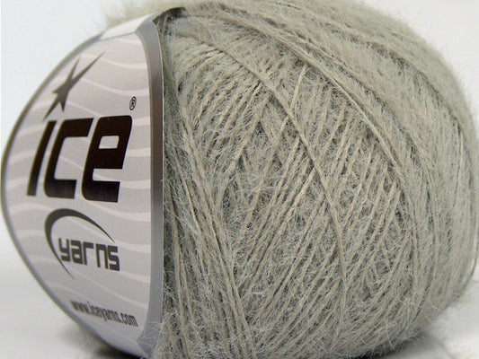 Lot of 8 Skeins Ice Yarns TECHNO FINE Hand Knitting Yarn Light Grey