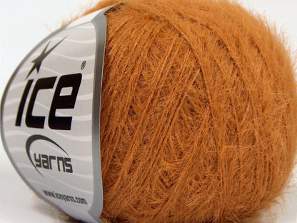 Lot of 8 Skeins Ice Yarns TECHNO FINE Hand Knitting Yarn Dark Camel