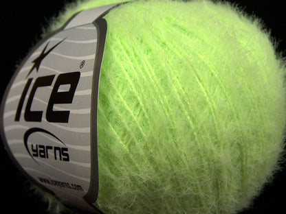 Lot of 8 Skeins Ice Yarns TECHNO FINE Hand Knitting Yarn Neon Green