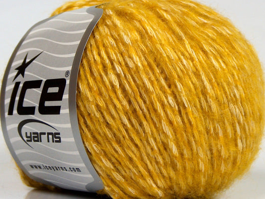 Lot of 8 Skeins Ice Yarns ALPACOT (13% Alpaca 15% Wool) Yarn Yellow