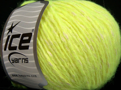 Lot of 8 Skeins Ice Yarns ALPACOT (13% Alpaca 15% Wool) Yarn Neon Green