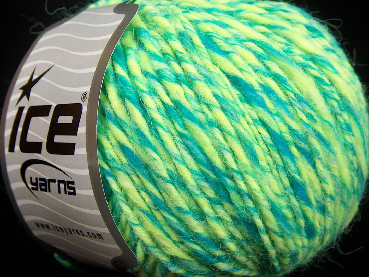 Lot of 8 Skeins Ice Yarns ALPACA COLORS (20% Alpaca 50% Wool) Yarn Neon Green Turquoise