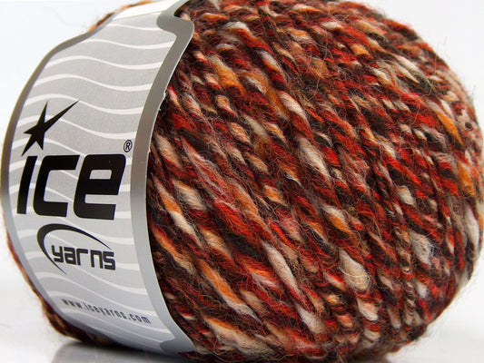 Lot of 8 Skeins Ice Yarns ALPACA COLORS (20% Alpaca 50% Wool) Yarn Orange Khaki Cream