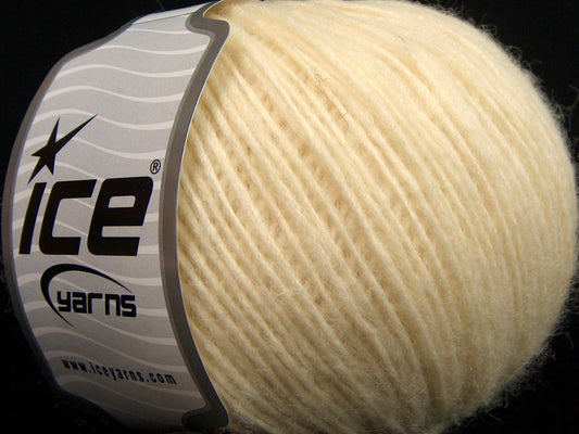 Lot of 8 Skeins Ice Yarns LEONARDO (66% Merino Wool 34% Organic Cotton) Yarn Cream