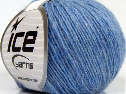 Lot of 8 Skeins Ice Yarns PURE WOOL LIGHT (100% Wool) Yarn Light Blue