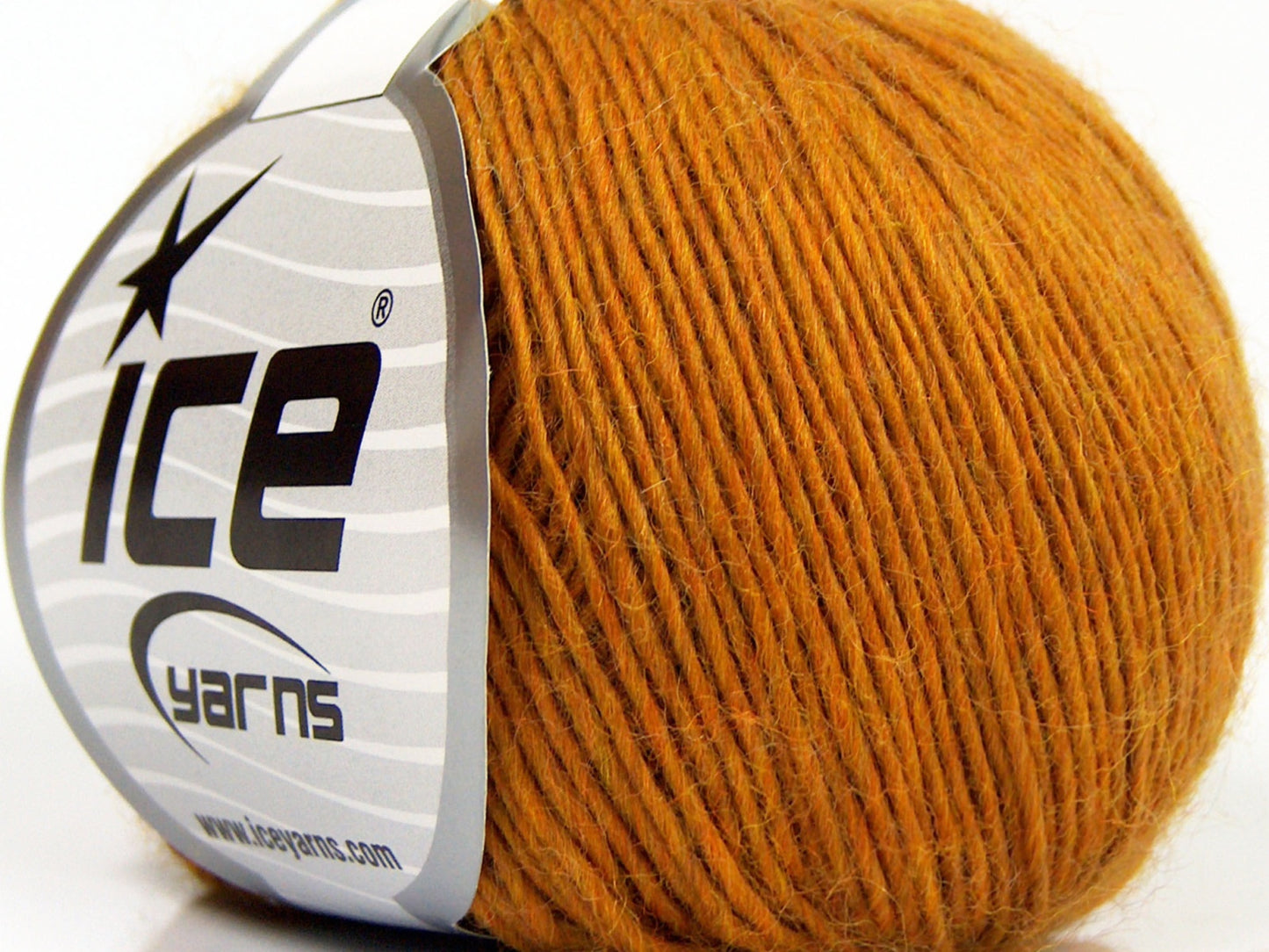 Lot of 8 Skeins Ice Yarns PURE WOOL LIGHT (100% Wool) Hand Knitting Yarn Gold