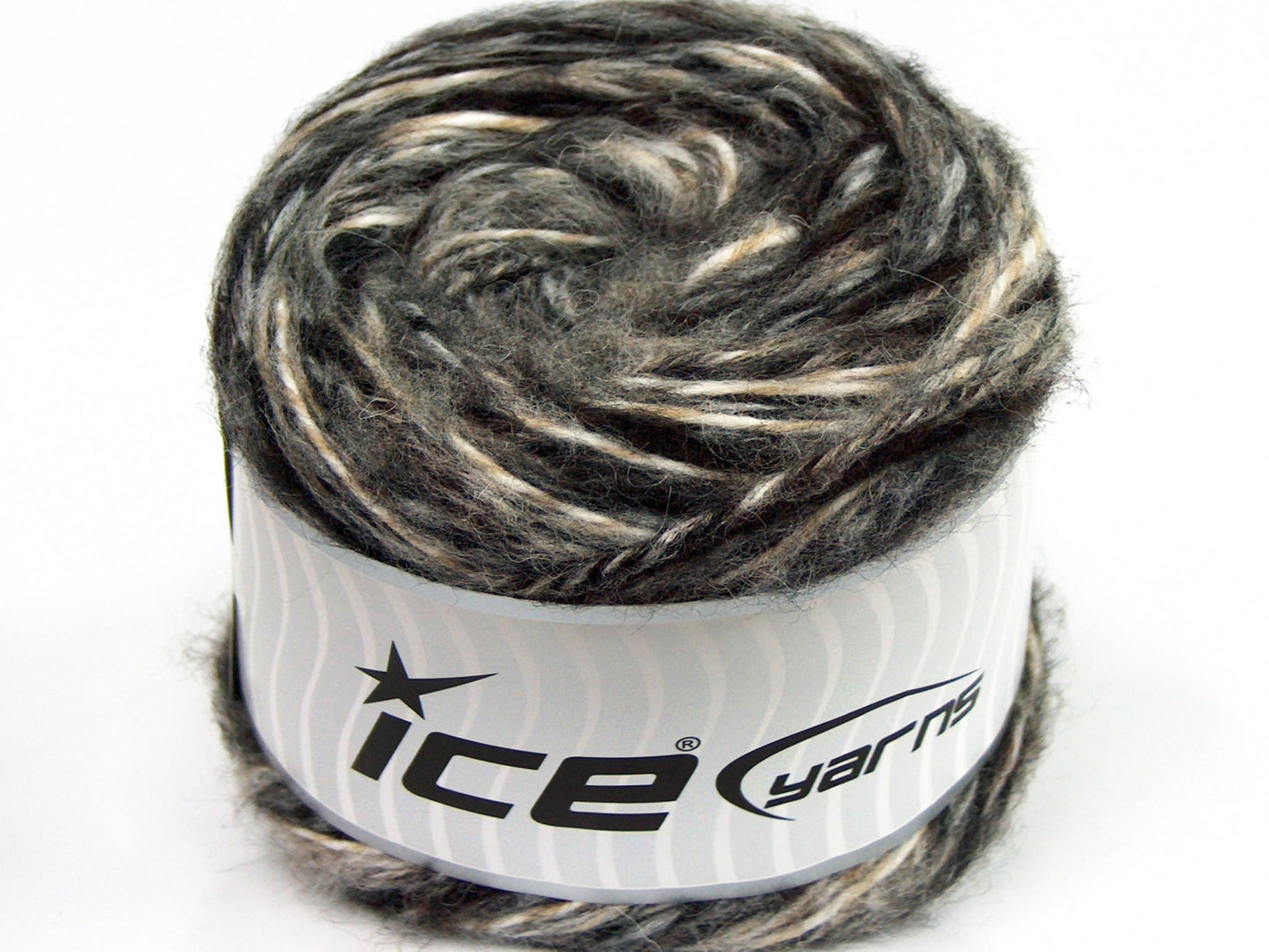 Lot of 2 x 150gr Skeins Ice Yarns CAKES ALPACA COLORS (20% Alpaca 50% Wool) Yarn Black Grey Camel Cream