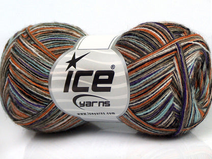 Lot of 8 Skeins Ice Yarns SALE LUXURY-PREMIUM (15% Alpaca 50% Wool) Yarn Blue Orange Black Purple Camel