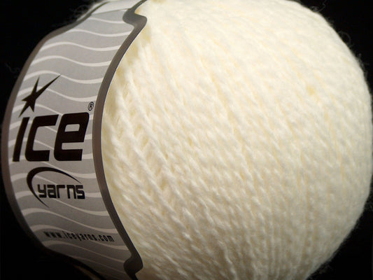 Lot of 8 Skeins Ice Yarns ANGORA COMFORT LIGHT (10% Angora 3% Elastan) Yarn Ecru