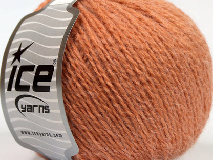 Lot of 8 Skeins Ice Yarns ANGORA COMFORT LIGHT (10% Angora 3% Elastan) Yarn Light Salmon