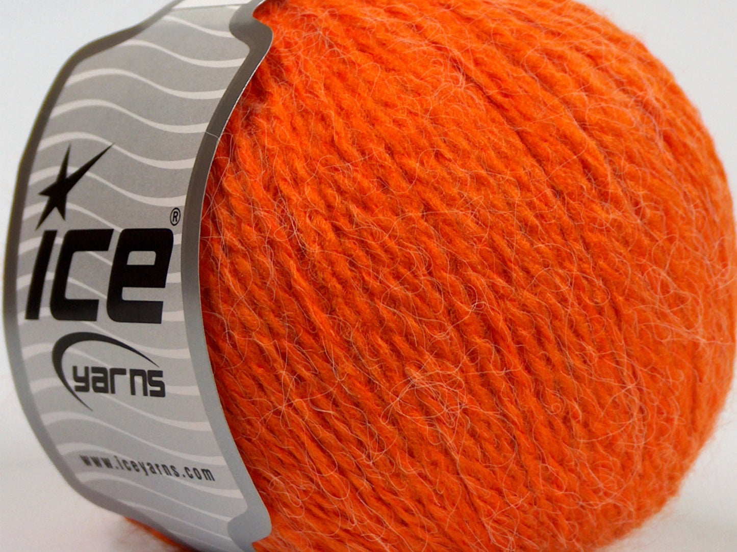 Lot of 8 Skeins Ice Yarns ANGORA COMFORT LIGHT (10% Angora 3% Elastan) Yarn Orange