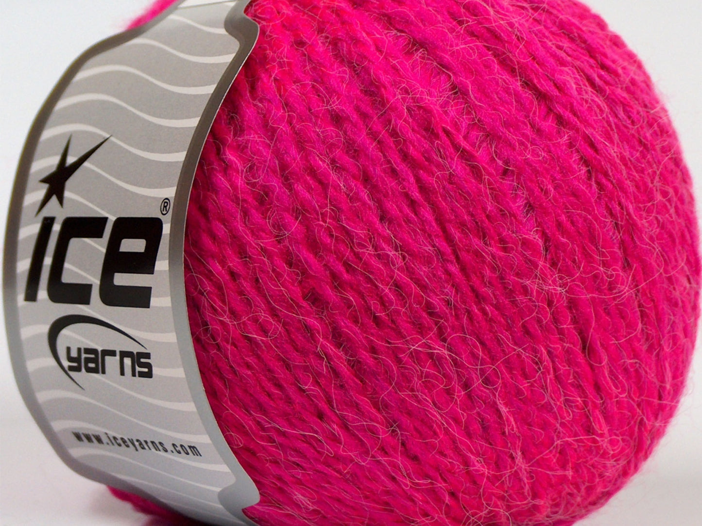 Lot of 8 Skeins Ice Yarns ANGORA COMFORT LIGHT (10% Angora 3% Elastan) Yarn Fuchsia