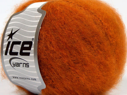 Lot of 8 Skeins Ice Yarns SALE WINTER (10% Wool) Hand Knitting Yarn Orange