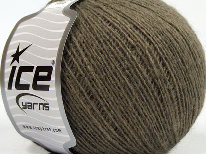 Lot of 8 Skeins Ice Yarns PERU ALPACA FINE (25% Alpaca 50% Merino Wool) Yarn Dark Camel