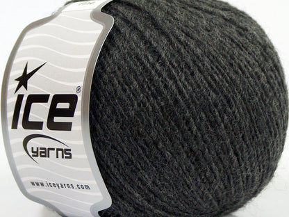 Lot of 8 Skeins Ice Yarns PERU ALPACA FINE (25% Alpaca 50% Merino Wool) Yarn Dark Grey