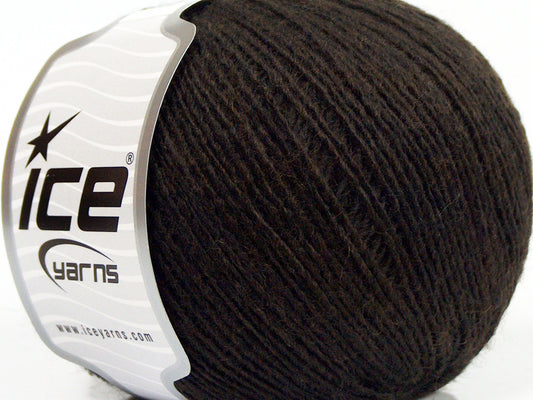 Lot of 8 Skeins Ice Yarns PERU ALPACA FINE (25% Alpaca 50% Merino Wool) Yarn Dark Brown