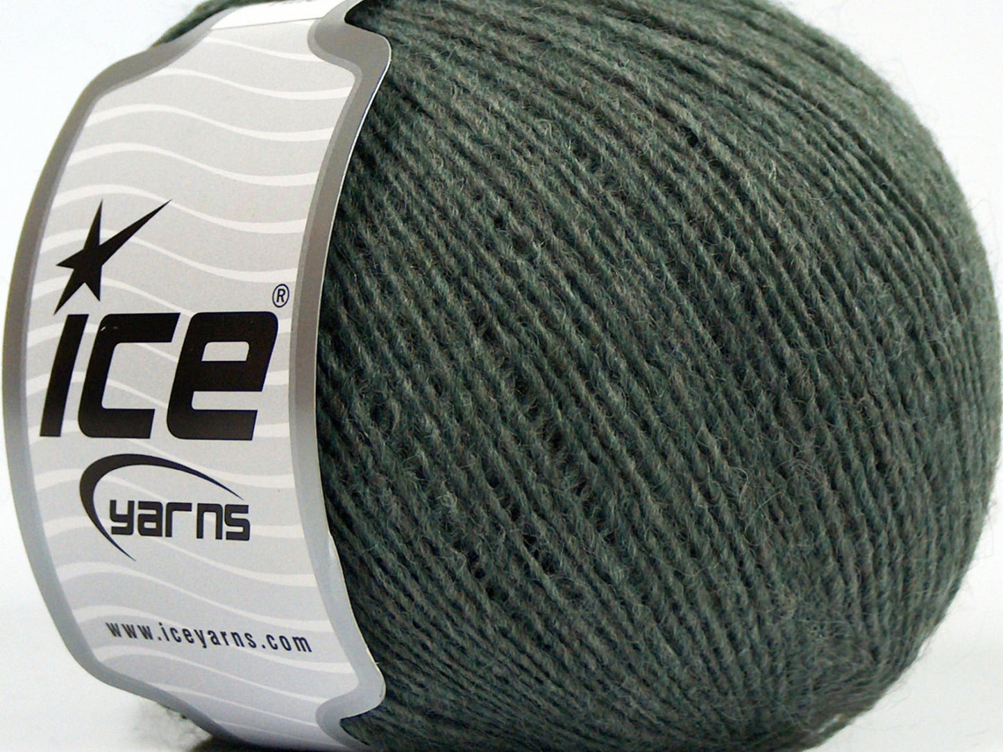 Lot of 8 Skeins Ice Yarns PERU ALPACA FINE (25% Alpaca 50% Merino Wool) Yarn Greenish Grey