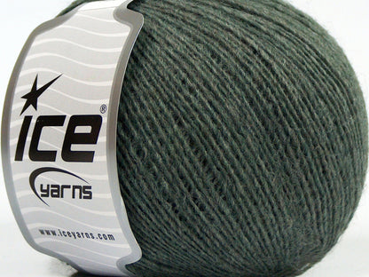 Lot of 8 Skeins Ice Yarns PERU ALPACA FINE (25% Alpaca 50% Merino Wool) Yarn Greenish Grey