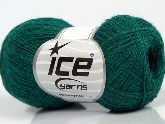 Lot of 10 Skeins Ice Yarns PERU ALPACA SUPERFINE (25% Alpaca 50% Merino Wool) Yarn Emerald Green