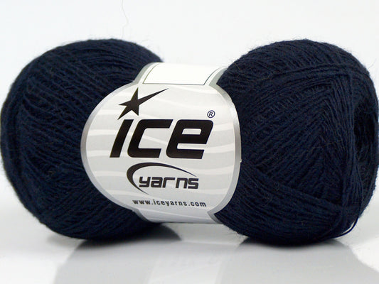 Lot of 10 Skeins Ice Yarns PERU ALPACA SUPERFINE (25% Alpaca 50% Merino Wool) Yarn Dark Navy