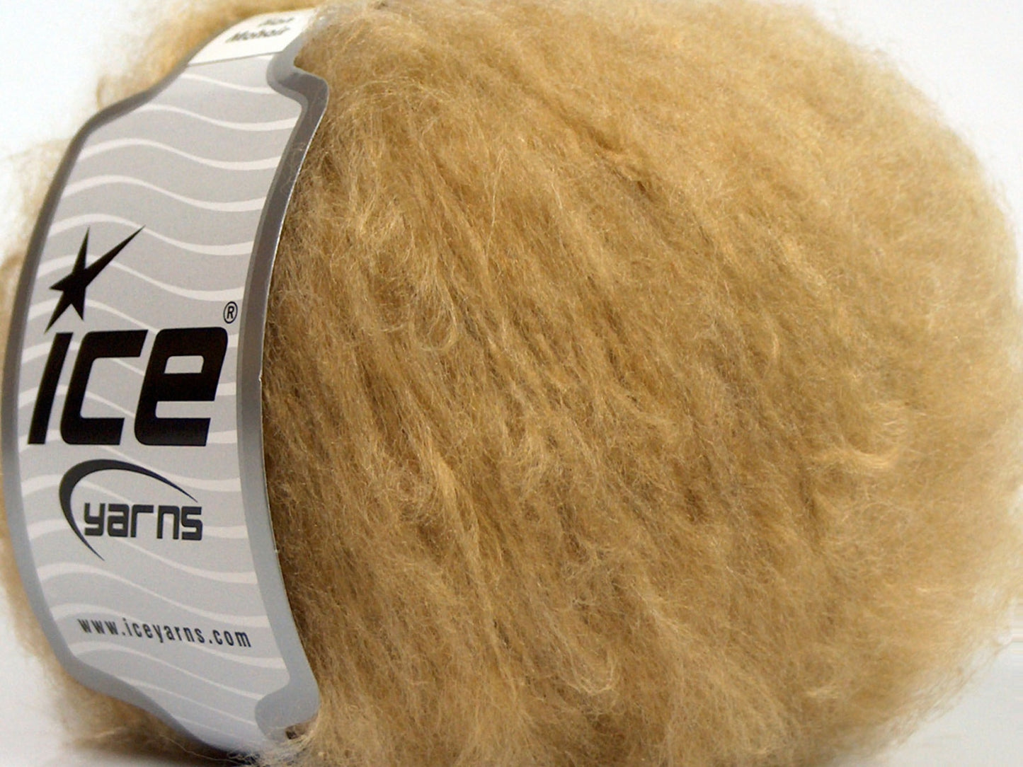 Lot of 8 Skeins Ice Yarns KAN MOHAIR (20% Mohair 25% Wool) Yarn Milky Brown