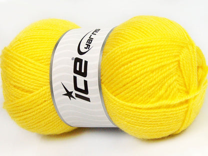Lot of 4 x 100gr Skeins Ice Yarns SALE WINTER (50% Wool) Yarn Yellow