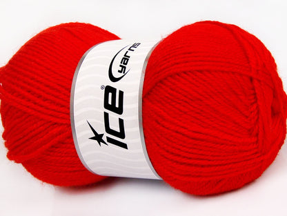 Lot of 4 x 100gr Skeins Ice Yarns SALE WINTER (50% Wool) Hand Knitting Yarn Red