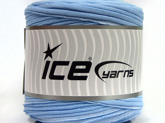 600 gr ICE YARNS UPCYCLED FABRIC 600 (95% Cotton 5% Elastan) Yarn Light Blue