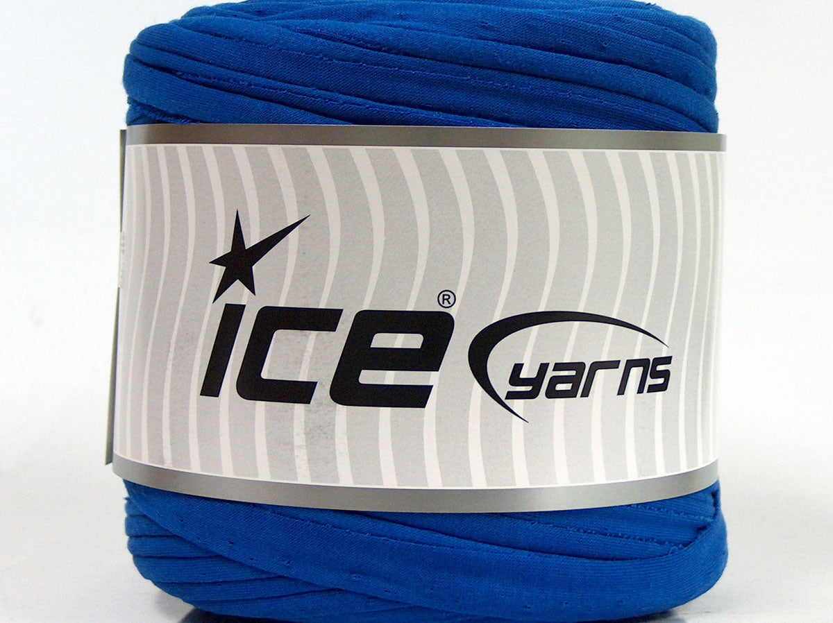 600 gr ICE YARNS UPCYCLED FABRIC 600 (95% Cotton 5% Elastan) Yarn Saxe Blue