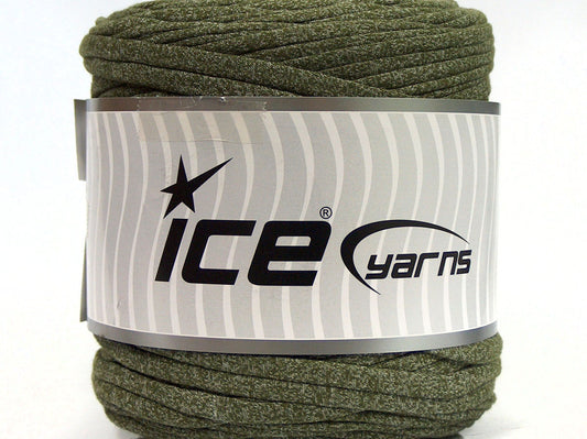 600 gr ICE YARNS UPCYCLED FABRIC 600 (95% Cotton 5% Elastan) Yarn Green